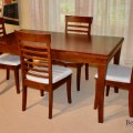 F36. Dining table with 4 chairs. 30"h x 60"w x 36"d 